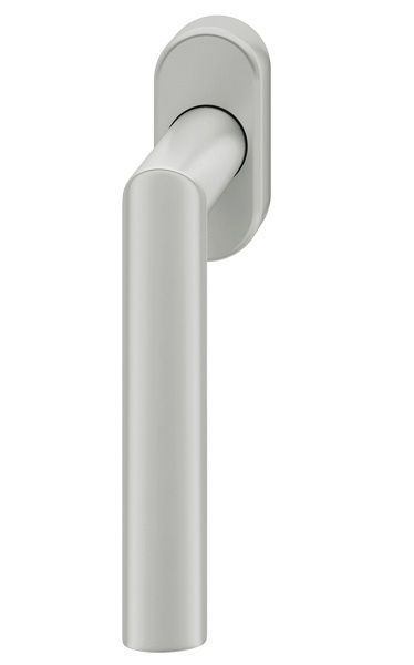 Window handle on oval rose, aluminium F1
