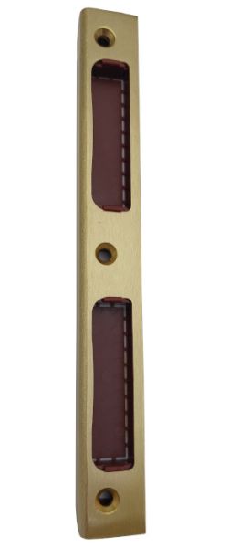 Strike plate for rebated doors 4051, matt brass