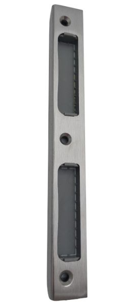 Strike plate for rebated doors 4051, stainless steel