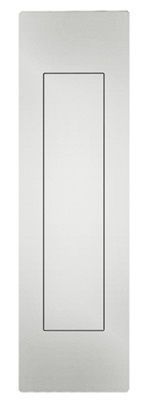 Flush sliding door handle with spring cover, alum.F1