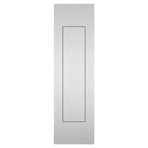Flush sliding door handle with spring cover, st.steel