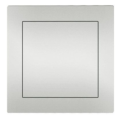 Flush sliding door handle with spring cover, aluminium F1