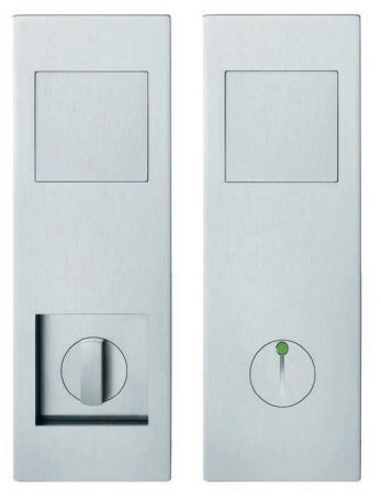 Flush pull with mortise lock WC, Series 72, st.steel