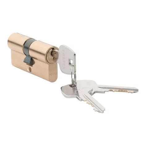 Profile cylinder 4E 30-30 BR, 3 keys, brass