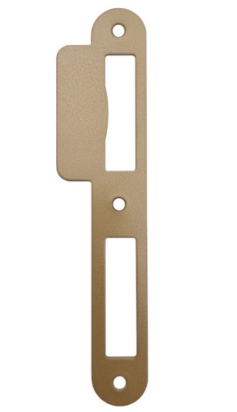 5-01 N universal strike plate, lacquered brass