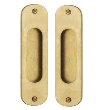 PAIR of handles for sliding doors, antique brass (1M)