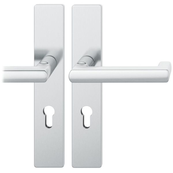 FSB 79 1031 rankenų komplektas su plokštelėmis priešgaisrinėms avarinėms durims, PZ 92 mm, nerūdijančio plieno, DEŠINĖ