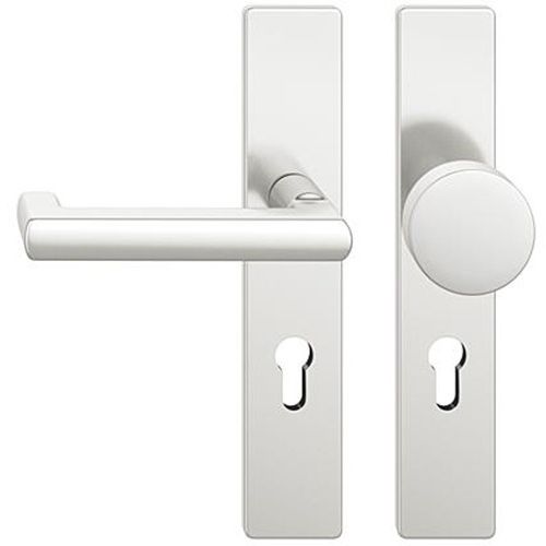 FSB 79 1031 durų rankenėlės komplektas su plokštelėmis priešgaisrinėms avarinėms durims, PZ 72 mm, natūralaus aliuminio F1, KAIRĖ