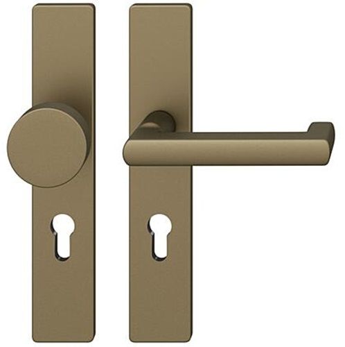 FSB 79 1031 durų rankenėlės komplektas su plokštelėmis priešgaisrinėms avarinėms durims, PZ 72 mm, vidutinio tamsumo bronzos S5, DEŠINĖ