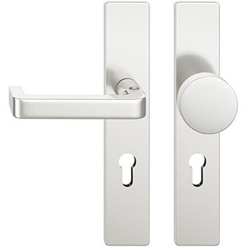 FSB 79 1134 door knob set with backplates for fireproof emergency doors, PZ 72mm, natural aluminium F1,LEFT
