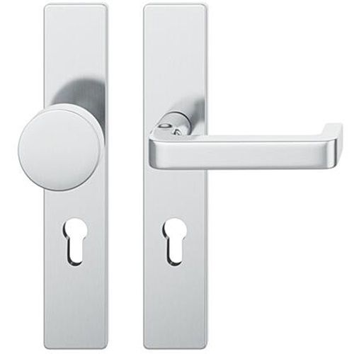 FSB 79 1134 door knob set with backplates for fireproof emergency doors, PZ 92mm, stainless steel,RIGHT