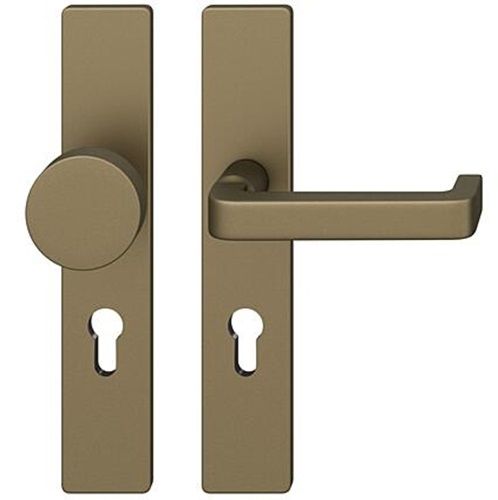 FSB 79 1134 door knob set with backplates for fireproof emergency doors, PZ 72mm, medium dark bronze S5,RIGHT