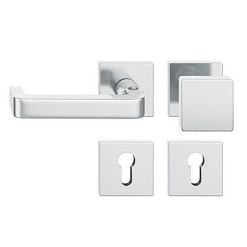 FSB 79 1134 door knob set with PZ square roses for fireproof emergency doors, stainless steel,LEFT