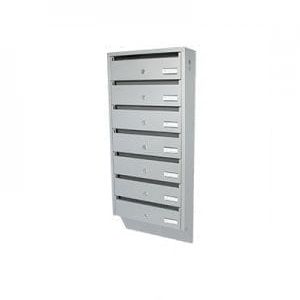 Pašto dėžučių sekcija iš 7, vertikali, pilka