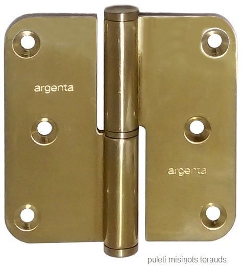 Hinge RFS 80/80A, right, brass coated, polished steel