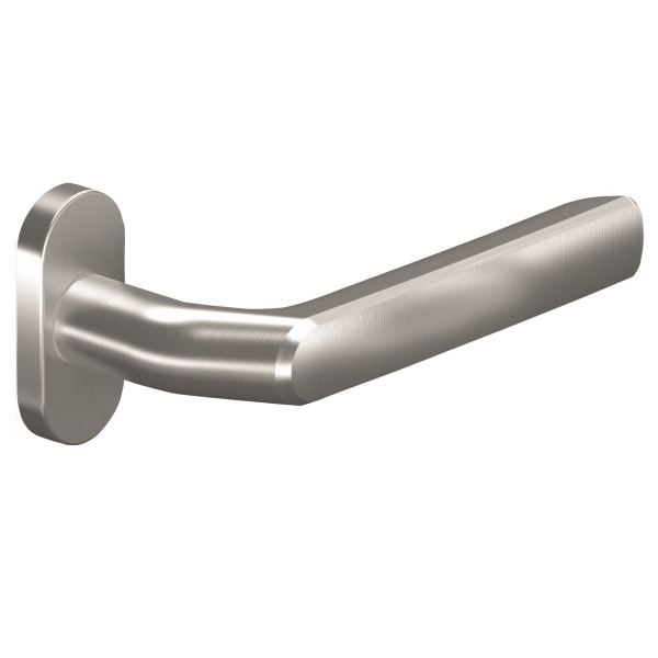 8115 PREMIUM FS PR handle for fire-rated profile frame doors on oval rose, stainless steel