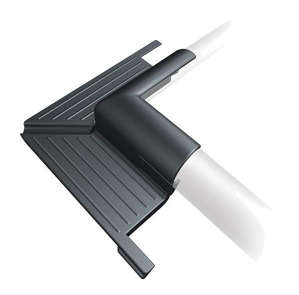 Corner storage tray A100, black/grey RAL7021
