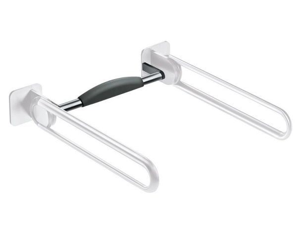 WC backrest, attaches to support rail on both sides, st. steel/PUR