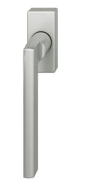 Window handle on rectangular rose, aluminium F1