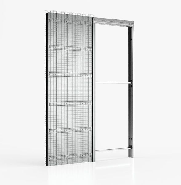 ABSOLUTE EVO sistema vienoms durims – siena 107 mm, angos dydis 800/900 x 2000/2100 mm