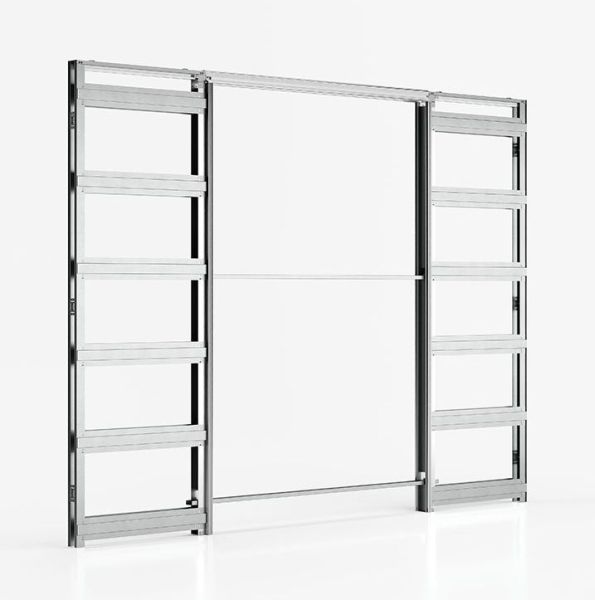 ABSOLUTE EVOKIT sistema dvivėrėms durims – siena 100 mm, angos dydis 1600/1800 x 2000/2100 mm