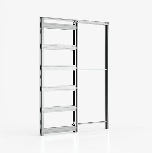 ABSOLUTE EVOKIT sistema vienoms durims – siena 125 mm, angos dydis 600/700/800/900 x 1000–2700 mm