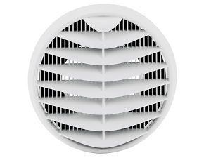 AEROTUBE DD160 fasadinės grotelės, PVC, baltos spalvos