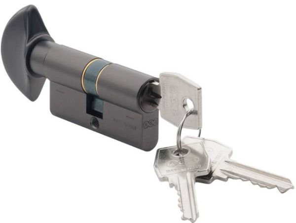 Profile cylinder with knob AGB 600 35-30, blackened