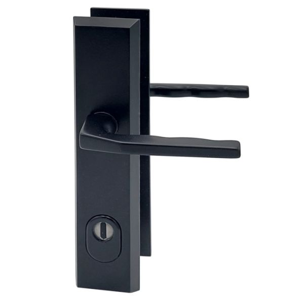 ALPHA Apsauginės plokštelės rinkinys rankena/ rankena, PZ 8/72 mm, durų storis 75-84 mm aliuminis, juodas F14