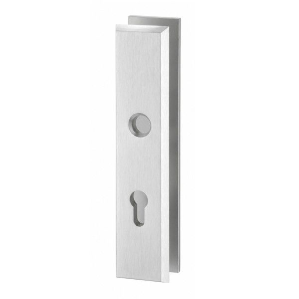ALPHA security plates without lever handles, ES1, PZ 72mm, aluminium natural F1 | RANKENOSPLIUS.lt
