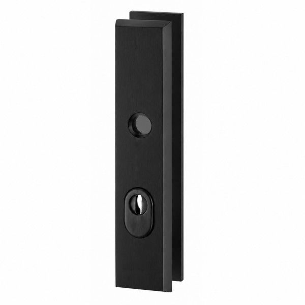 ALPHA security plates ZA, without lever handles, ES1, PZ 72mm, aluminium black F14 | RANKENOSPLIUS.lt