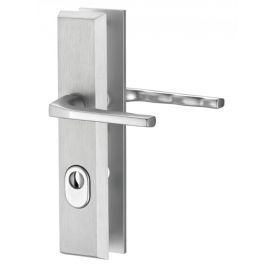 8749Z ALPHA Security backplate set handle/handle PZ 92mm, door thickness 75-84 mm, with cylinder security disc, door thickness 78mm, alum. F1
