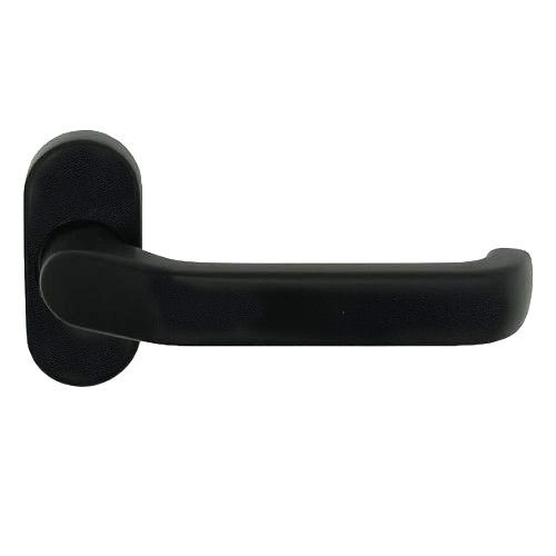 Fire-proof handle for framed panic doors ARES 1200 FS, without spindle, 9mm, F44 aluminium black structured