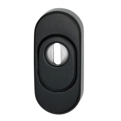 ARES 815ZA PZ key rose for framed doors with cylinder guard, aluminium F44 black structured