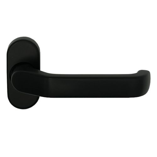 Fire-proof handle for framed panic doors ARES 1200 FS 1200, without spindle, 9mm, F14 aluminium black RAL9005