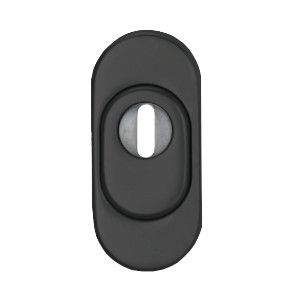 ARES 815ZA PZ key rose for framed doors with cylinder guard, aluminium F14 black RAL9005