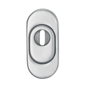 ARES 815ZA PZ key rose for framed doors with cylinder guard, stainless steel