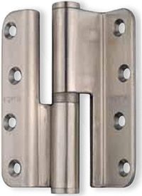 Rebated hinge 100x64, st.steel, right
