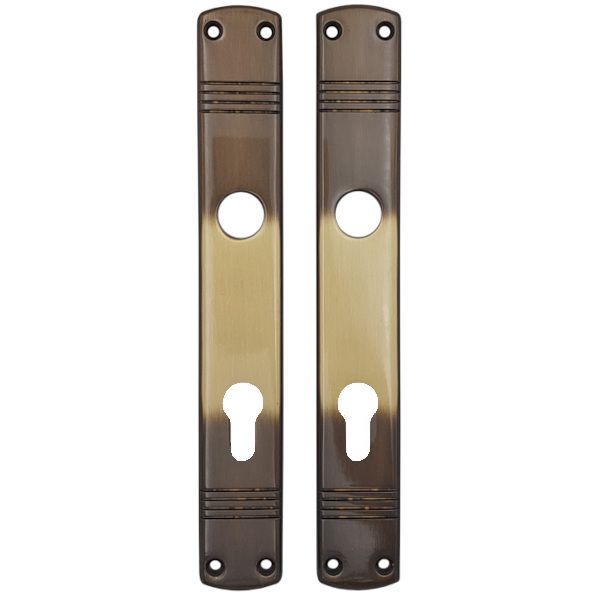 Plokštelių pora  8067 PZ 72 mm, sendintas žalvaris