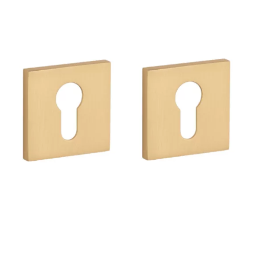 APRILE Q PZ kvadratinės rozetės, 7 mm, aukso spalvos satinas