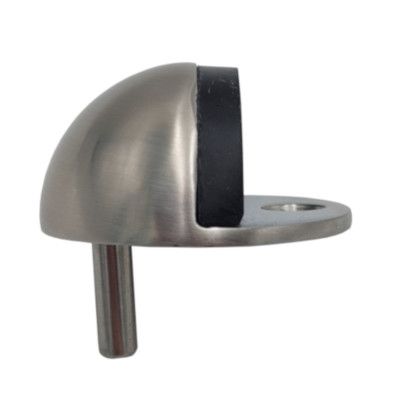 Doorstop, floor-mounted, stainless steel