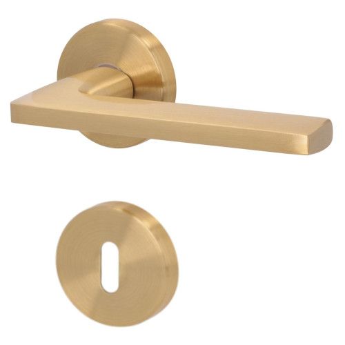 ATLANTA-R rankenos rinkinys su rozetėmis BB, šlifuotas žalvaris