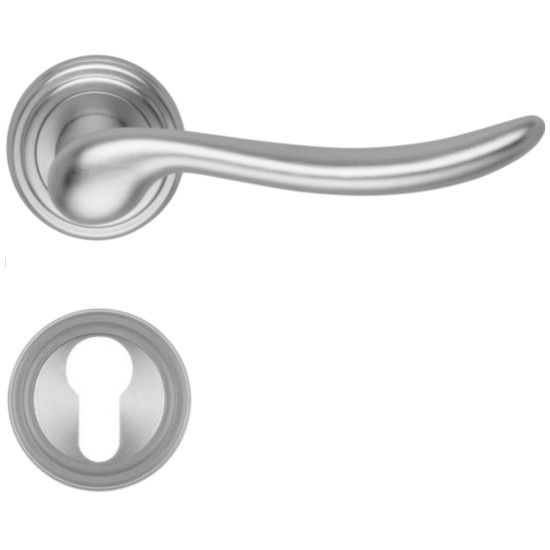 BETA handle set with roses 011 PZ, satin chrome