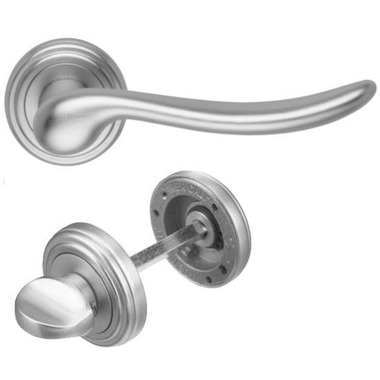 BETA handle set with roses 011 WC 261NT, satin chrome