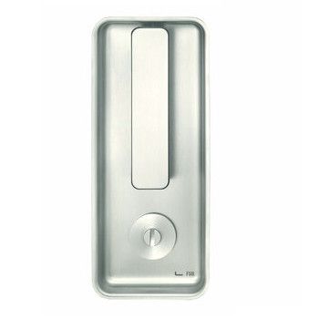 External handle for sliding WC doors, aluminium F1