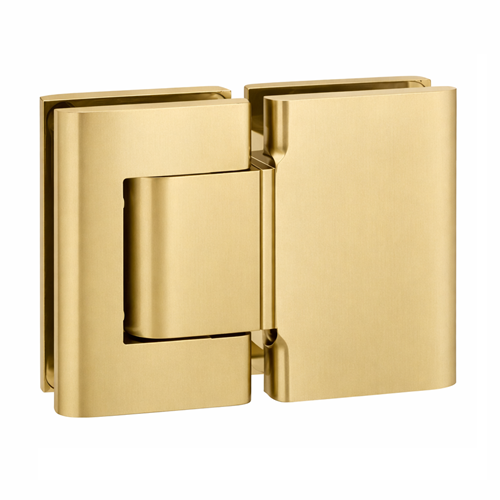 BL 8015 Adjustable hydraulic double-sided hinge, glass/glass, matt gold (017)