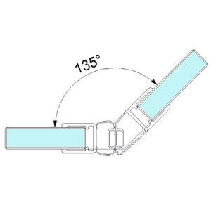 Magnetic sealing profile for shower unit 52.09.0010, 2010 mm, 135°, transparent