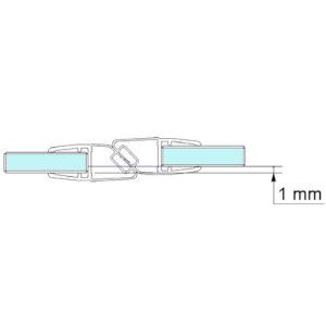 Tilted magnetic sealing profile for shower unit 52.09.0070 - 2010 mm, 180°