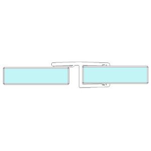 Frontal sealing profile for shower unit 52.09.0130 - 180°, 2010 mm