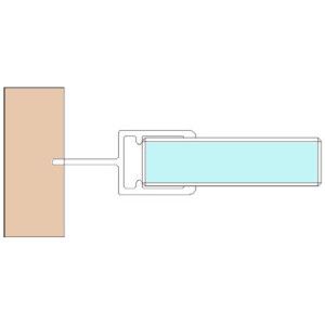 Sealing profile for shower unit 52.09.0210 - 2010 mm, with drip rail
